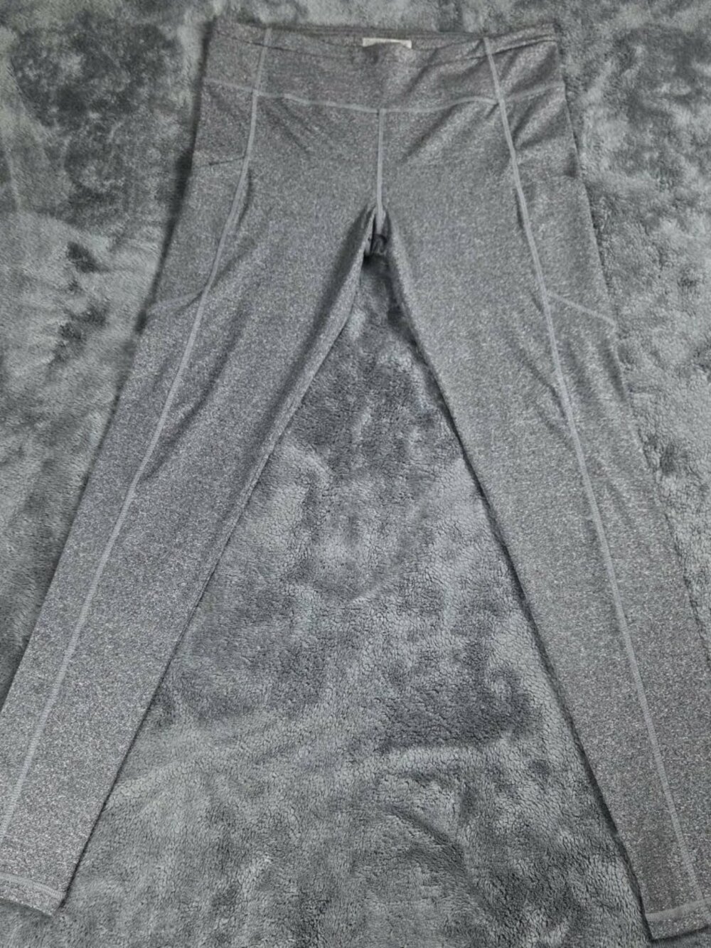 Canta Bella Gray Leggings Womens Size Large Mid Rise Athletic Side Pockets